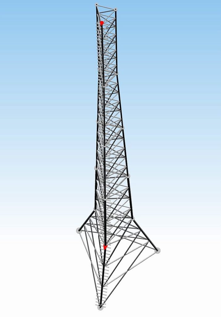 Wieża stalowa kratownicowa T500-30 Ekonomiczna