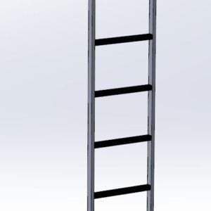 Drabina włazowa aluminiowa L=3000 – AluPro