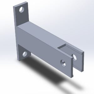 Uchwyt drabiowy naścienny aluminiowy L=150 mm