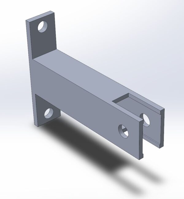 Uchwyt drabiowy naścienny aluminiowy L=150 mm