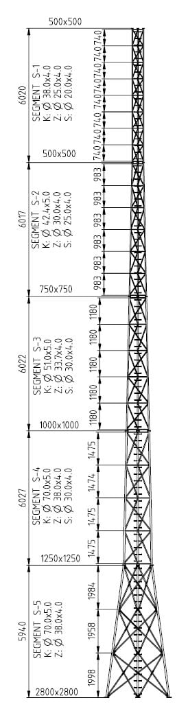 Wieża Kratownicowa Stalowa T500-30 &ndash; AluPro &ndash; zdjęcie 30