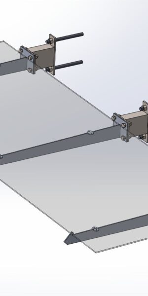 Daszek Poliwęglanowy Prosty DPP 2600×1000 mm