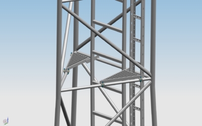 Piattaforma parziale PDCT1000 per torre T1000 o palo M1000
