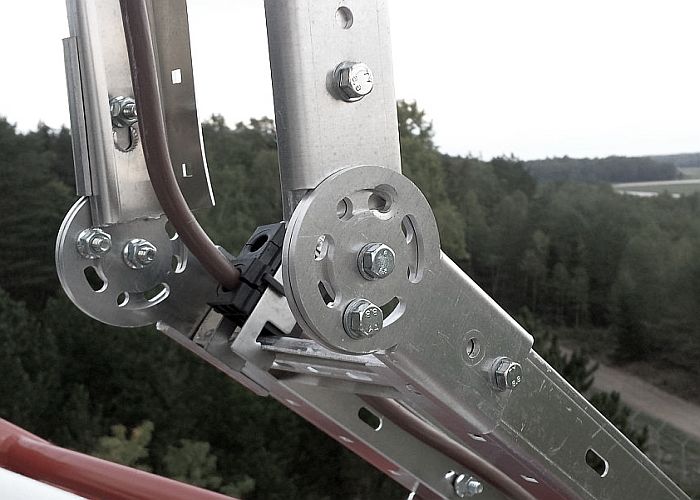 Sistema de escalera de cable de aluminio.