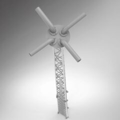Wizualizacja LED wieża oswietleniowa H=12 WSH12-W450-125 4 kierunki – AluPro – zdjęcie 2