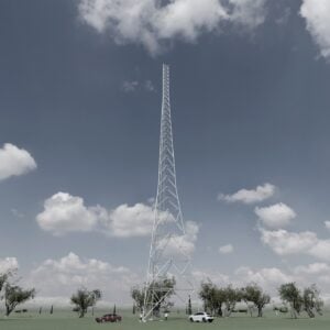 Wieża stalowa kratownicowa T1800-72 AluPro &ndash; rendering 3D